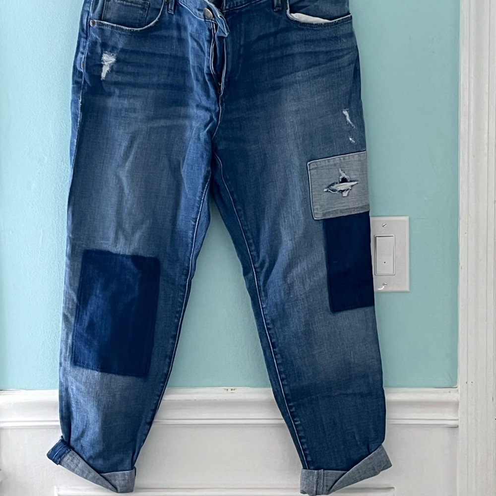 Ann Taylor Women's Skinny Jeans in Dark Blue Patchwork 31/12